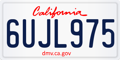 CA license plate 6UJL975