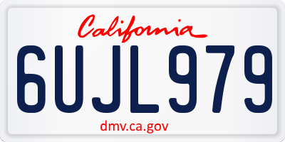 CA license plate 6UJL979