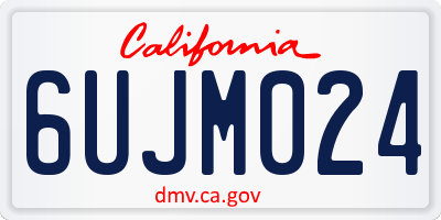 CA license plate 6UJM024