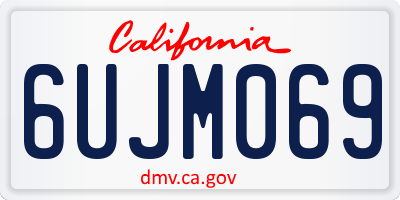 CA license plate 6UJM069