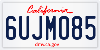 CA license plate 6UJM085