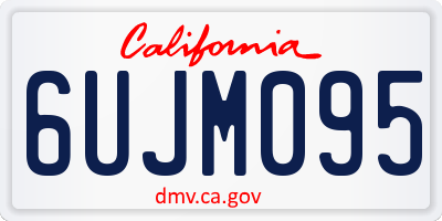 CA license plate 6UJM095