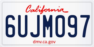 CA license plate 6UJM097