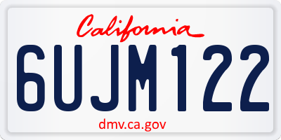 CA license plate 6UJM122