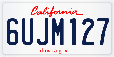 CA license plate 6UJM127