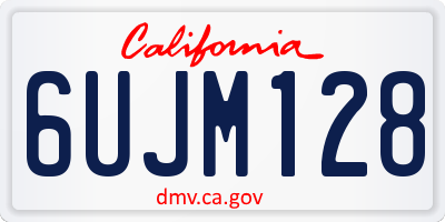 CA license plate 6UJM128