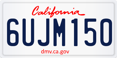 CA license plate 6UJM150