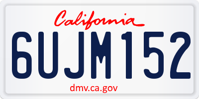 CA license plate 6UJM152