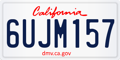 CA license plate 6UJM157
