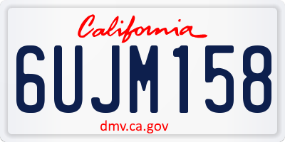 CA license plate 6UJM158