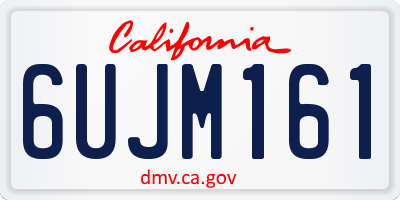 CA license plate 6UJM161