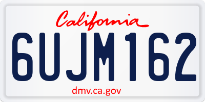 CA license plate 6UJM162