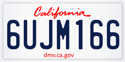CA license plate 6UJM166