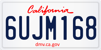 CA license plate 6UJM168