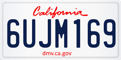 CA license plate 6UJM169