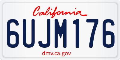 CA license plate 6UJM176