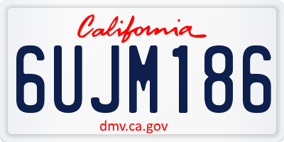 CA license plate 6UJM186