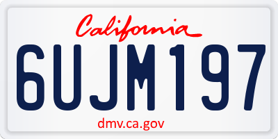 CA license plate 6UJM197