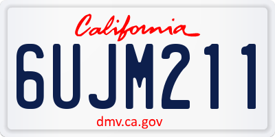 CA license plate 6UJM211