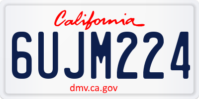 CA license plate 6UJM224