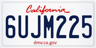 CA license plate 6UJM225