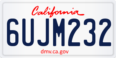 CA license plate 6UJM232