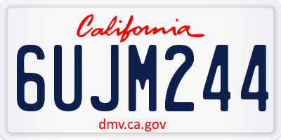 CA license plate 6UJM244