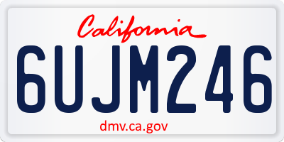 CA license plate 6UJM246