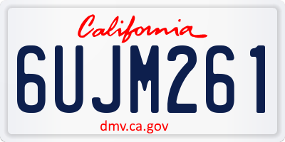 CA license plate 6UJM261