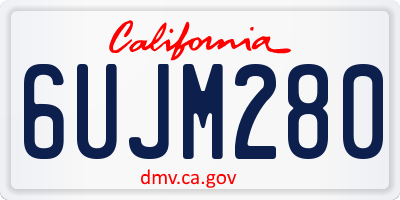 CA license plate 6UJM280