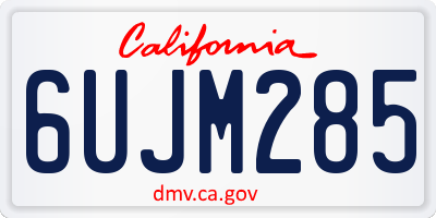 CA license plate 6UJM285