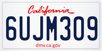 CA license plate 6UJM309