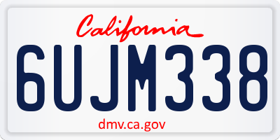 CA license plate 6UJM338