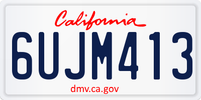 CA license plate 6UJM413