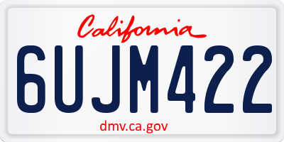 CA license plate 6UJM422
