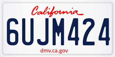 CA license plate 6UJM424