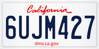 CA license plate 6UJM427