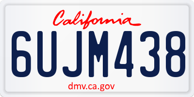 CA license plate 6UJM438