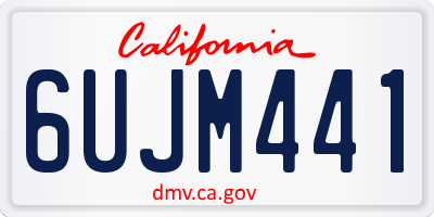 CA license plate 6UJM441