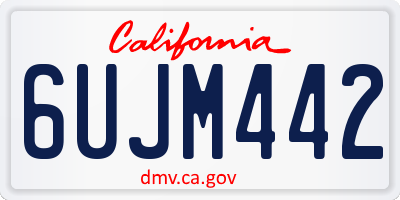 CA license plate 6UJM442