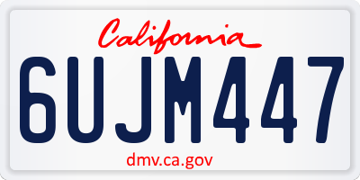 CA license plate 6UJM447