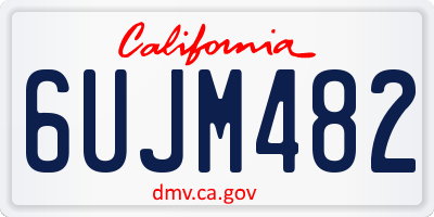 CA license plate 6UJM482