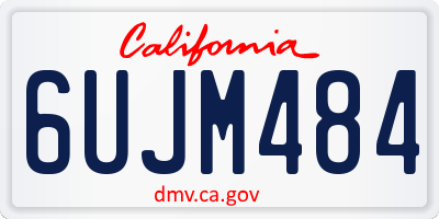 CA license plate 6UJM484