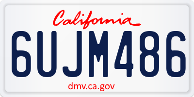 CA license plate 6UJM486