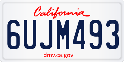 CA license plate 6UJM493