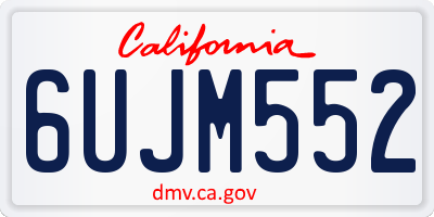 CA license plate 6UJM552