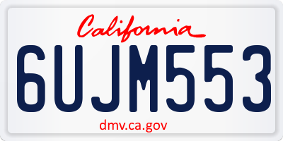 CA license plate 6UJM553