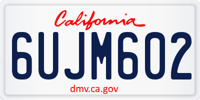 CA license plate 6UJM602