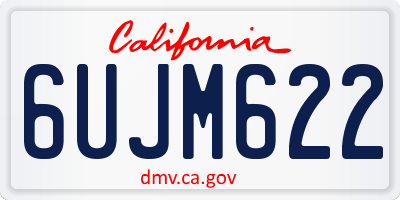 CA license plate 6UJM622