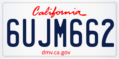 CA license plate 6UJM662